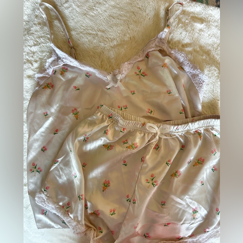 Floral Satin Sleepwear Set